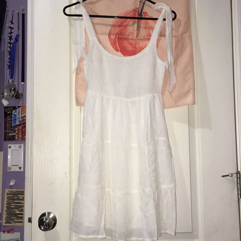 Dolls Kill white tiered mini dress “Innocent Glam”